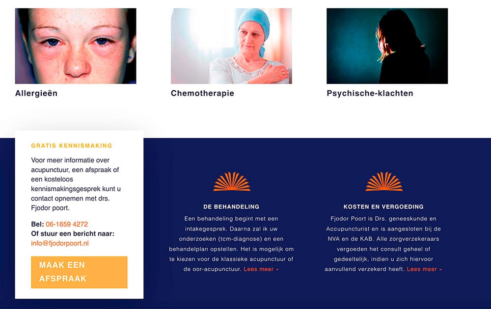 Website branding ontwikkeling Acupunctuur-Zwolle